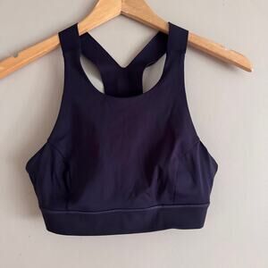 Lululemon Fast & Free Bra Dark Purple Sports Bra Workout Size 6 W2AG9S
